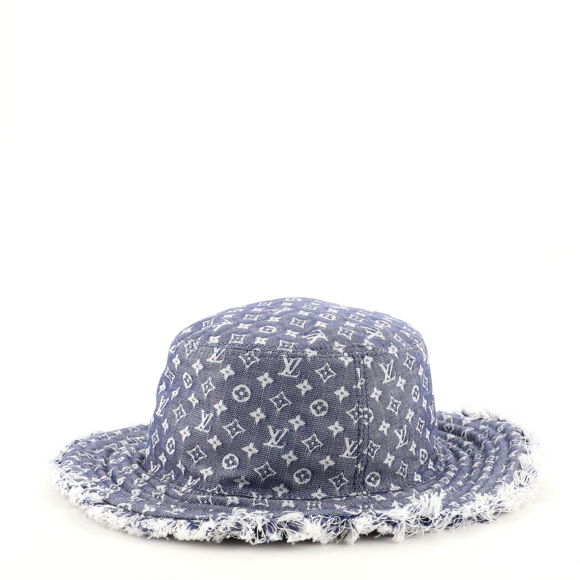 Bobbygram Reversible Bucket Hat Monogram Denim Large
