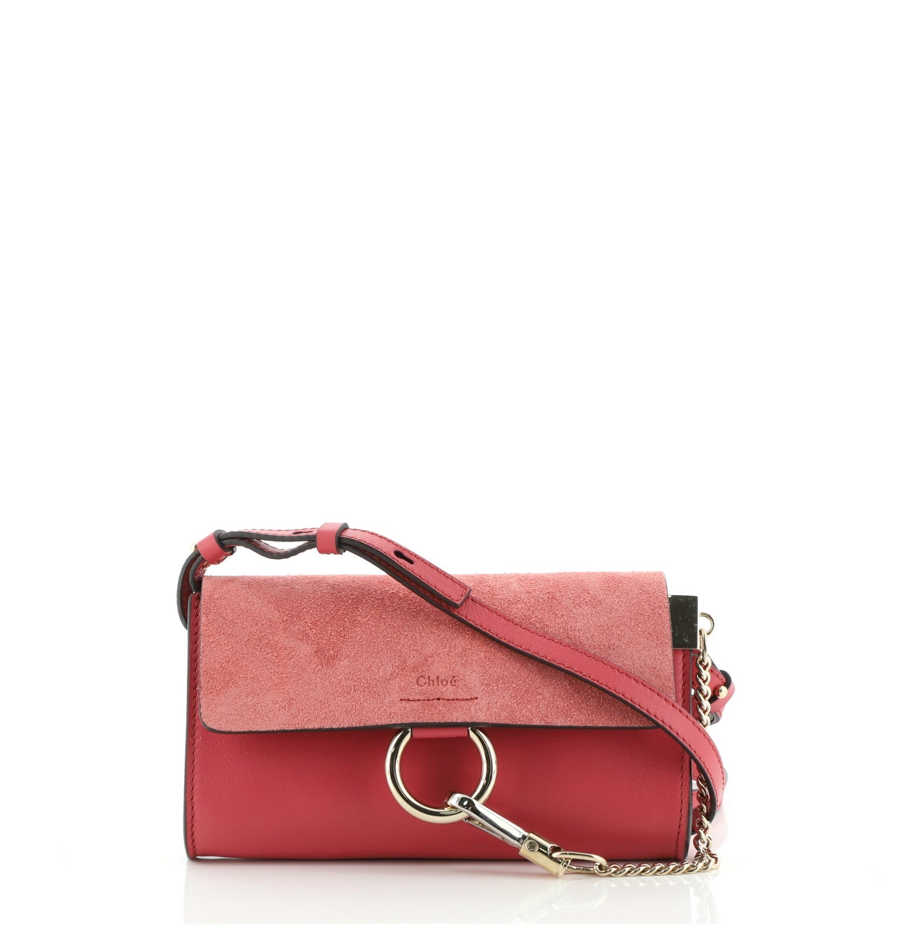 Faye Shoulder Bag Leather and Suede Mini