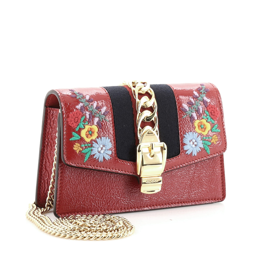 Sylvie Chain Shoulder Bag Leather Super Mini