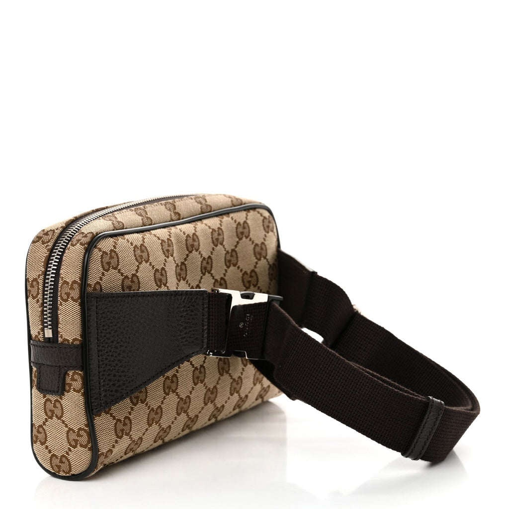 Monogram Dollar Calfskin Belt Bag Beige Ebony Testa di Moro Marrone Scuro