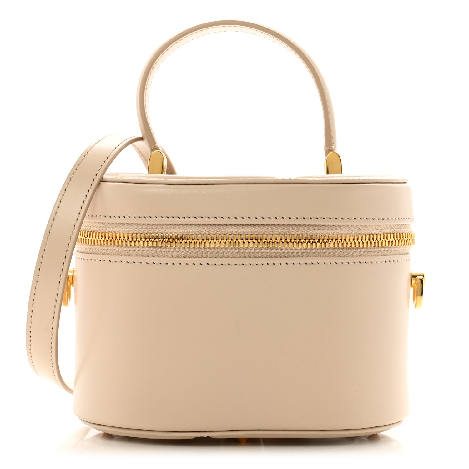 Calfskin CD Signature Vanity Caramel Beige