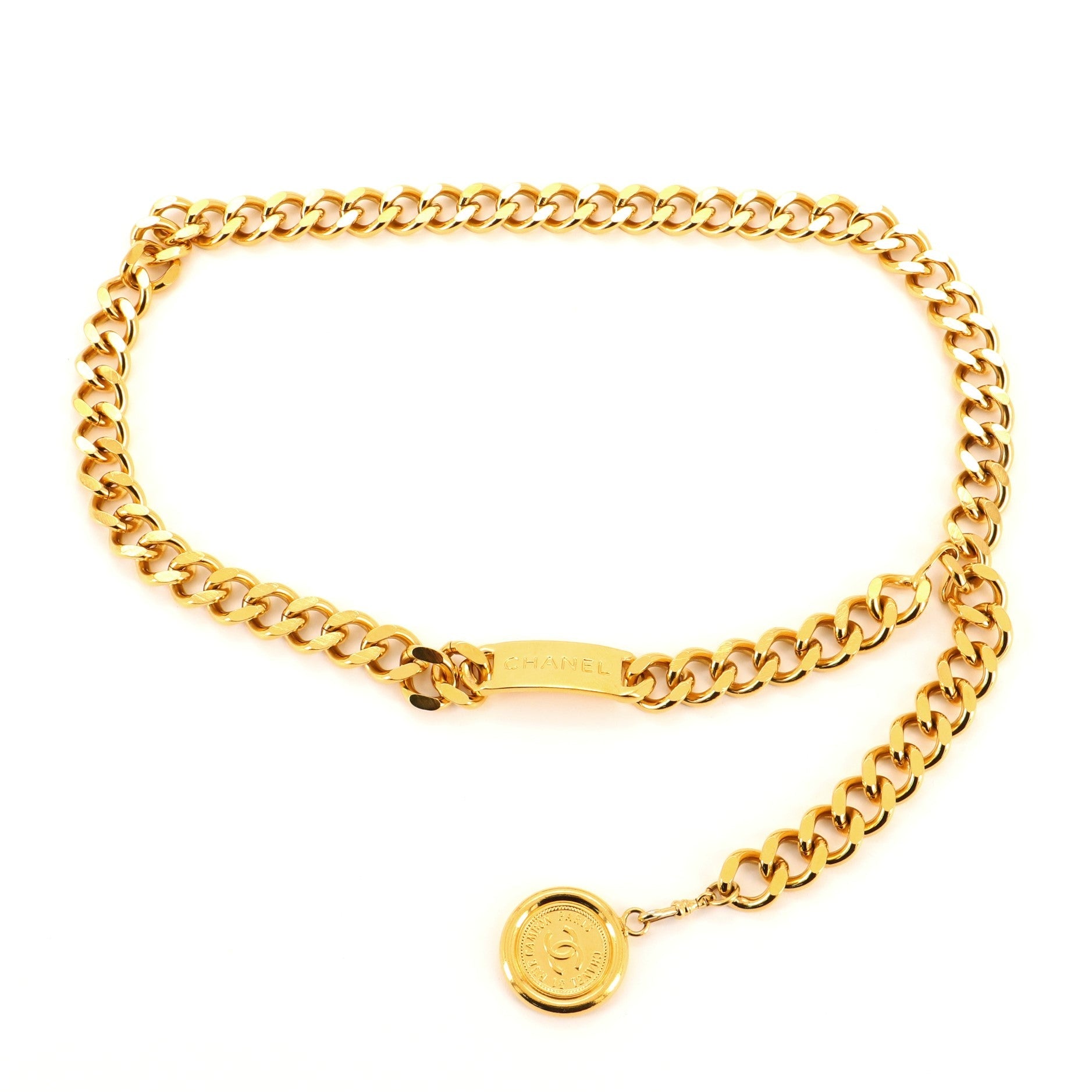 Vintage Medallion Chain Belt Metal 60