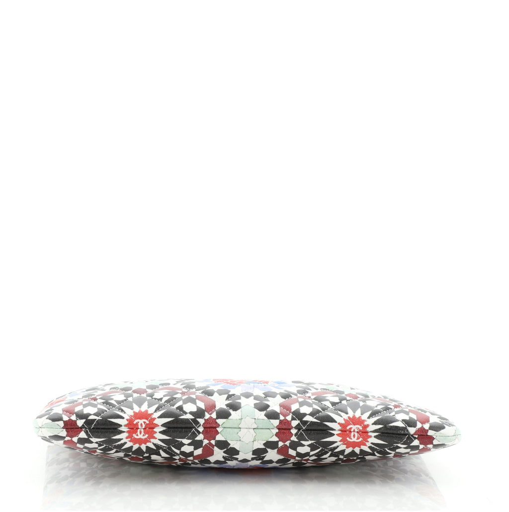 Dubai O Case Clutch Quilted Printed Canvas Medium