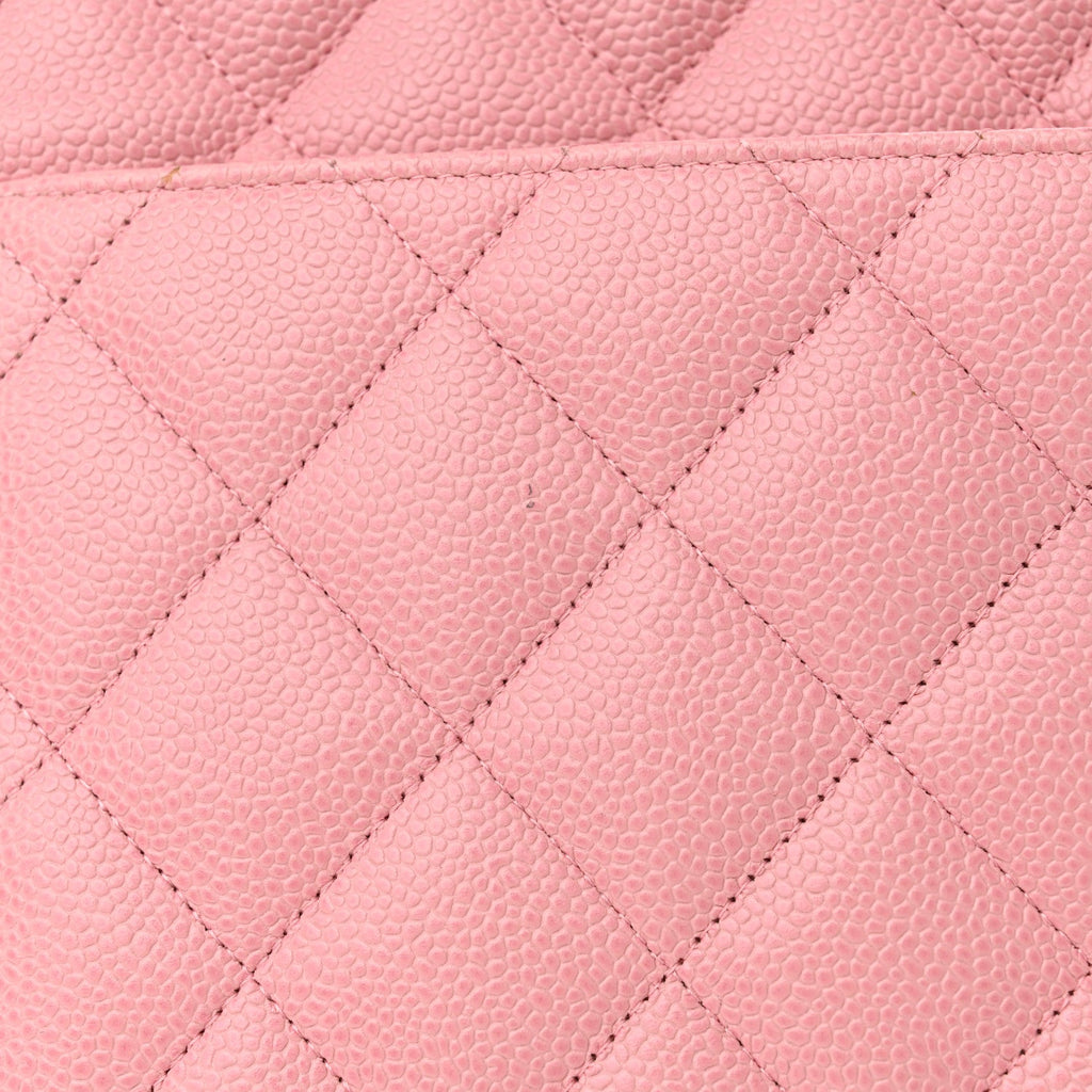 Caviar Quilted Medallion Tote Light Pink