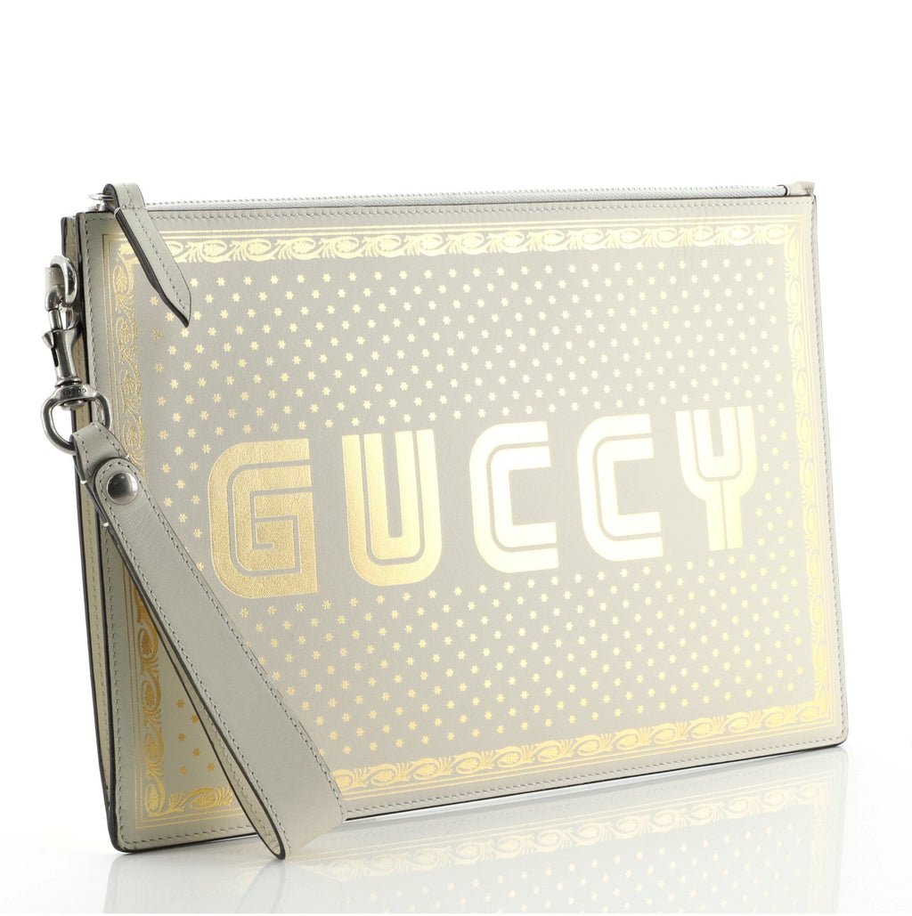 Wristlet Clutch Limited Edition Printed Leather