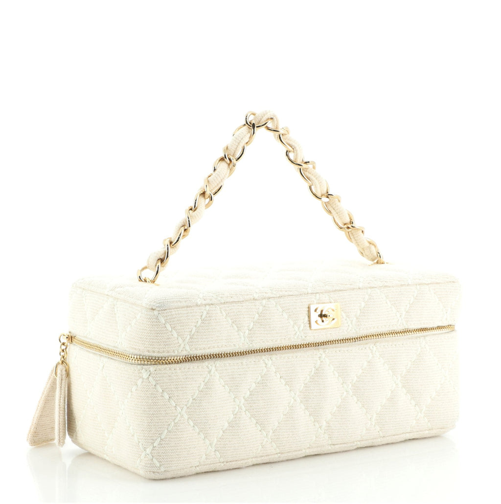 VIntage Chain Handle Vanity Bag Quilted Jersey