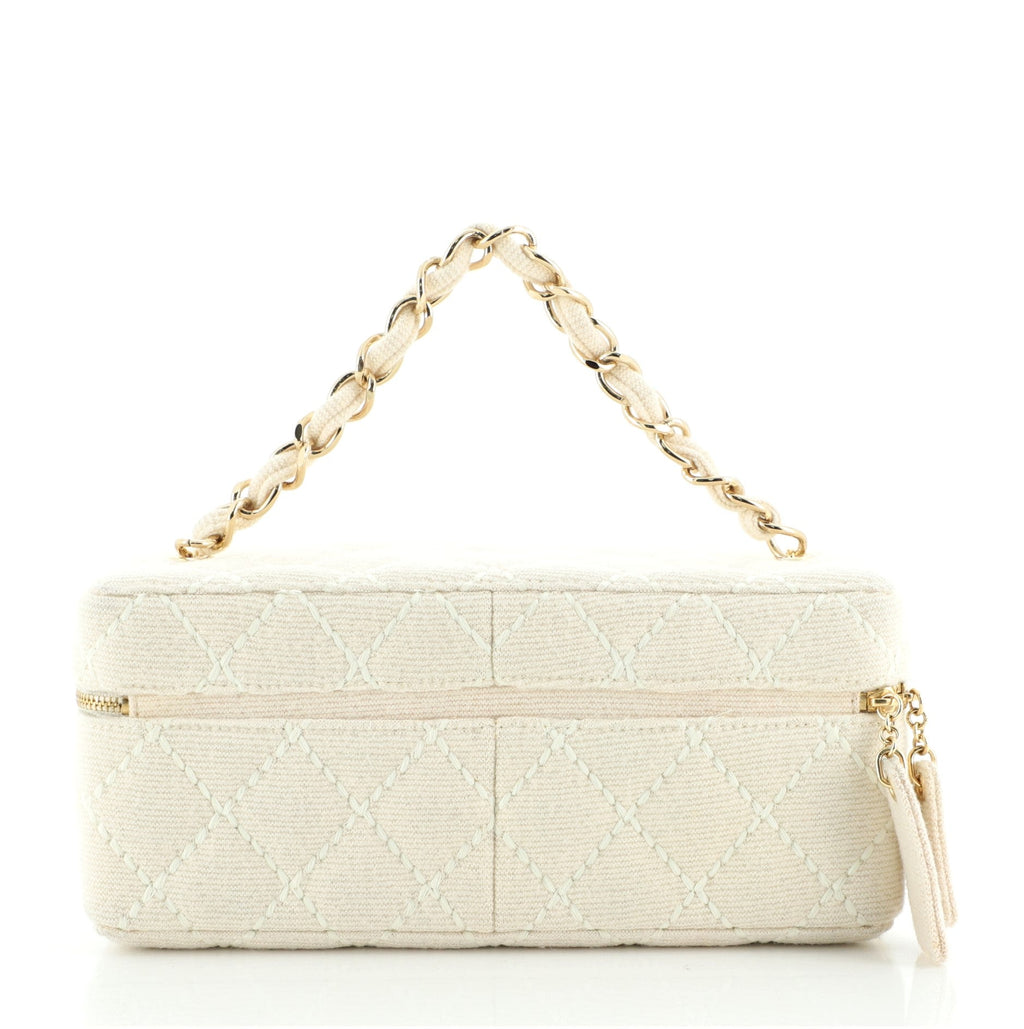 VIntage Chain Handle Vanity Bag Quilted Jersey