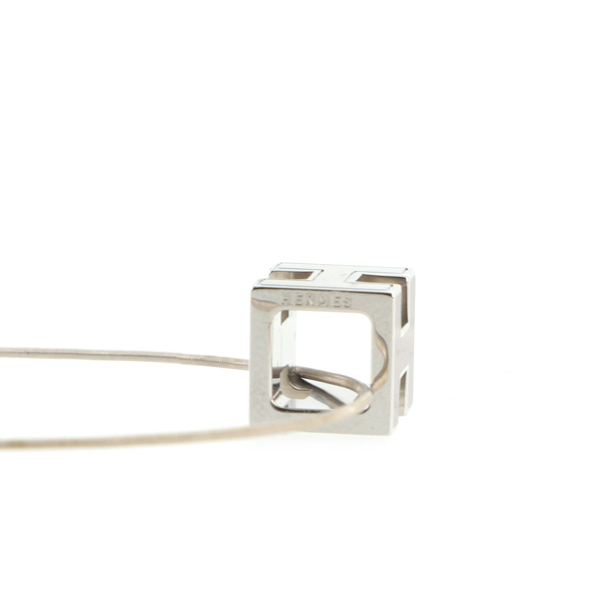 Pop H Cube Pendant Necklace Metal with Enamel