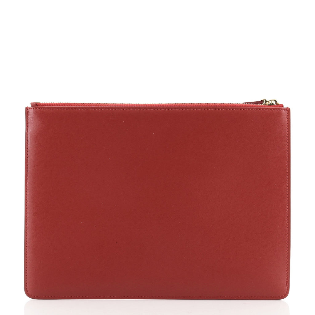Gancini Wristlet Clutch Leather. Large