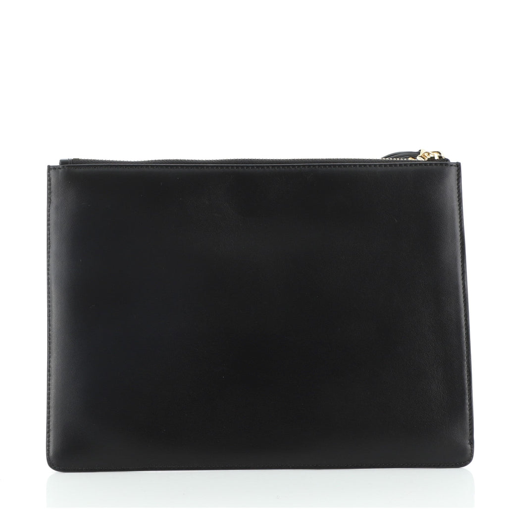 Wristlet Clutch Studded Leather Medium