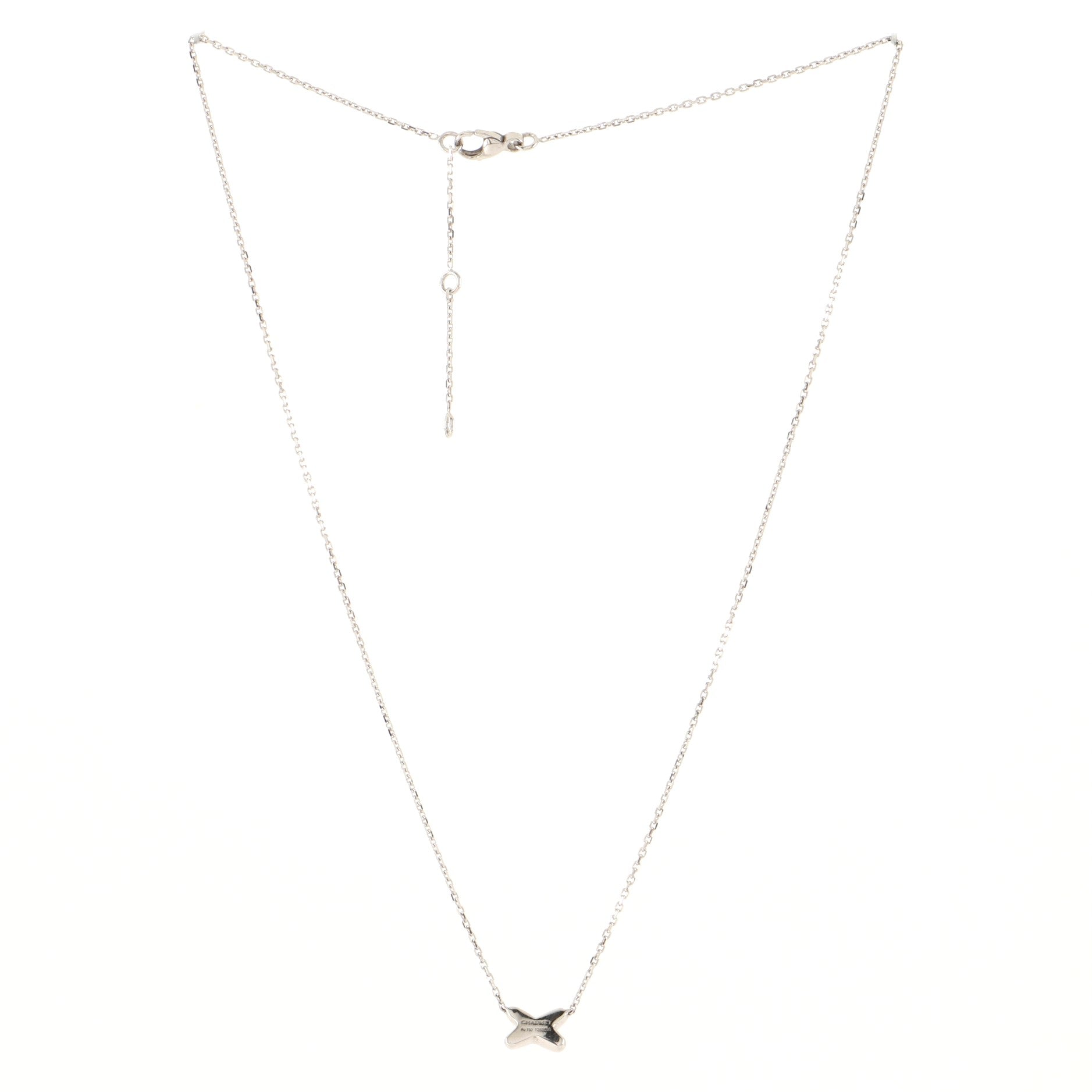 Jeux de Liens Pendant Necklace 18K White Gold with Diamonds