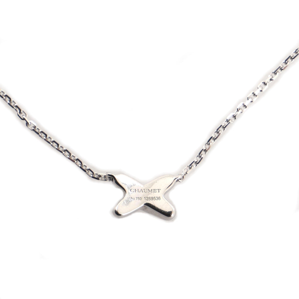 Jeux de Liens Pendant Necklace 18K White Gold with Diamonds
