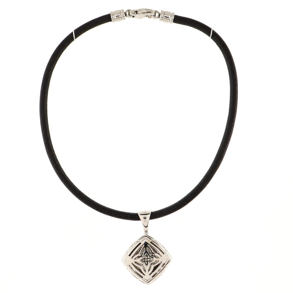 Piramide Pendant Necklace 18K White Gold with Diamonds