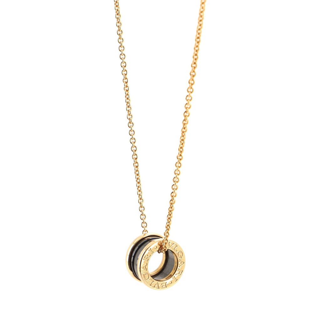 B.Zero1 Pendant Necklace 18K Rose Gold and Ceramic