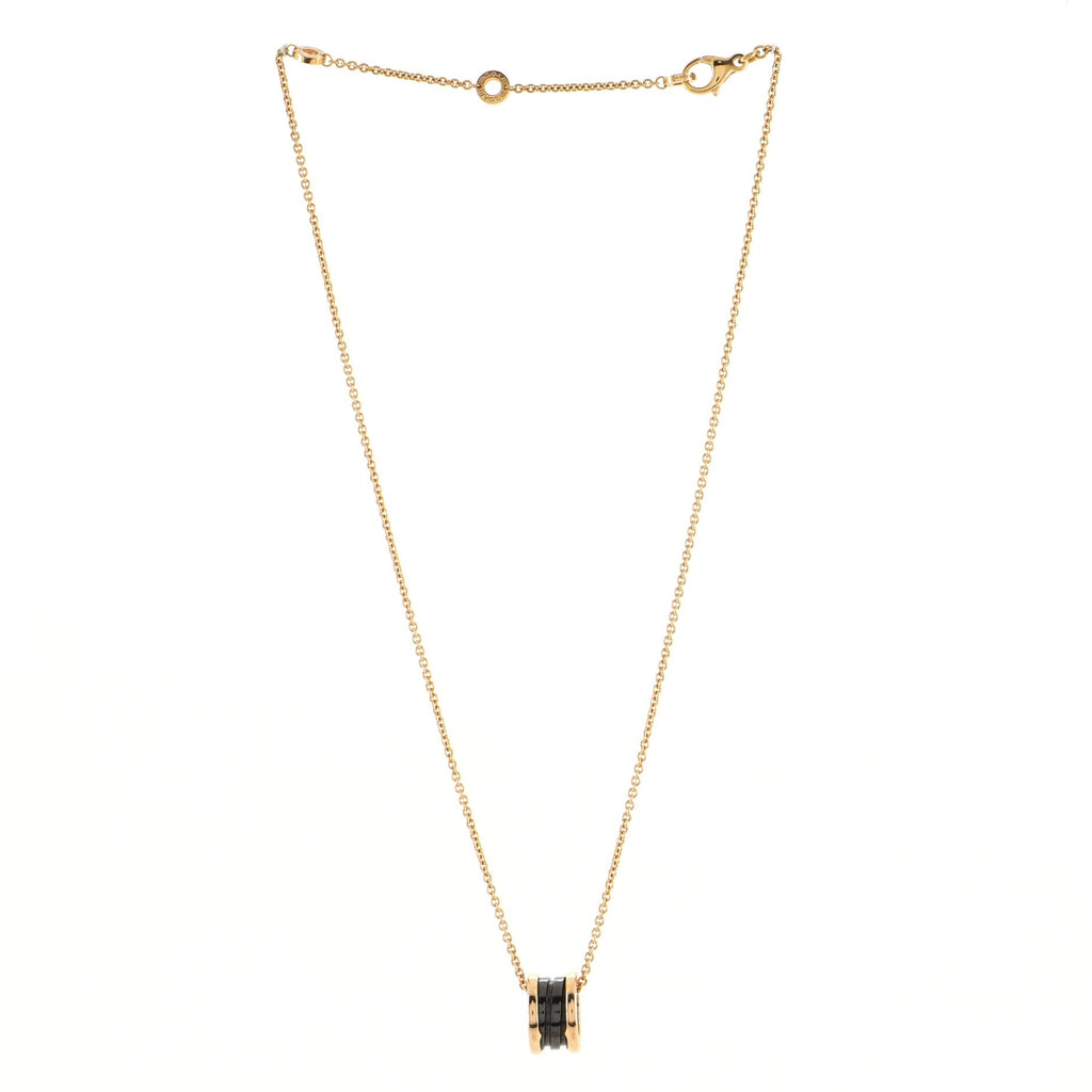 B.Zero1 Pendant Necklace 18K Rose Gold and Ceramic
