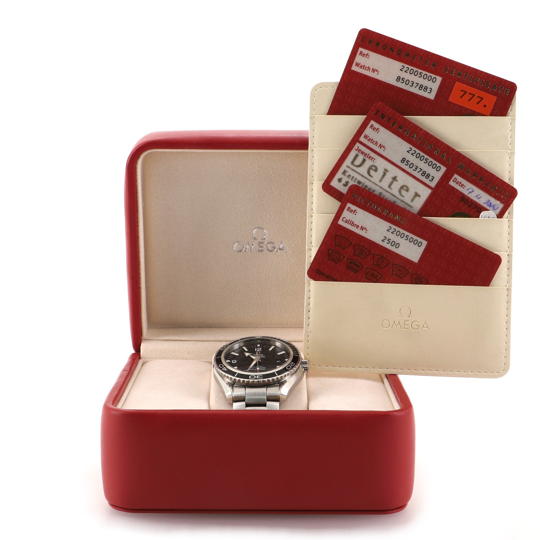 Seamaster Professional Planet Ocean 600M Co-Axial Chronometer Automatic Watch Stainless Steel 45
