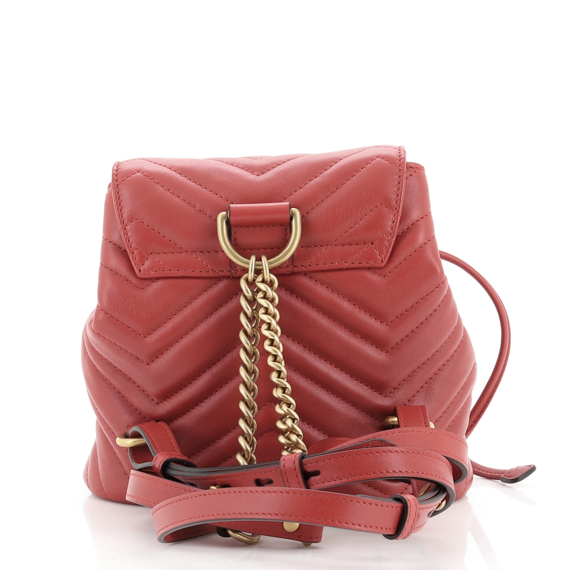 GG Marmont Drawstring Backpack Matelasse Leather Mini