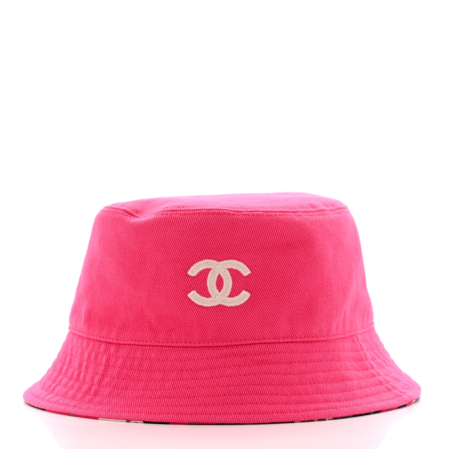 Canvas Reversible CC Bucket Hat Fuchsia