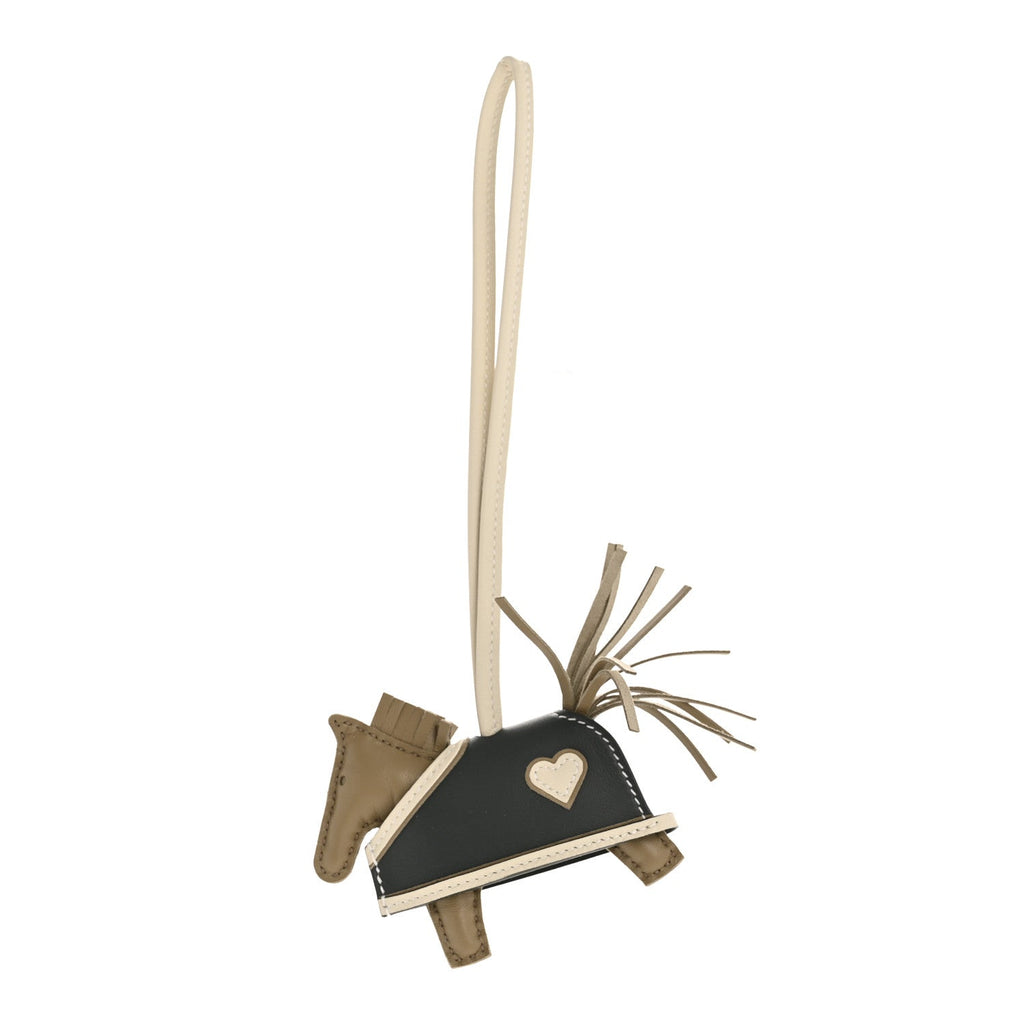 Milo Lambskin Grigri Rodeo Robeo Coeur Bag Charm PM Beige Marfa Craie Vert Mangrove