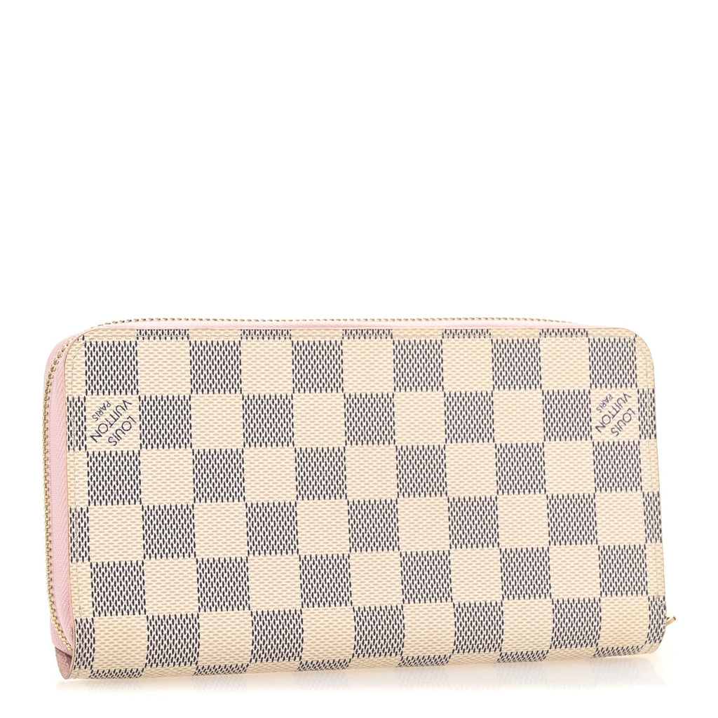 Damier Azur Zippy Wallet Rose Ballerine