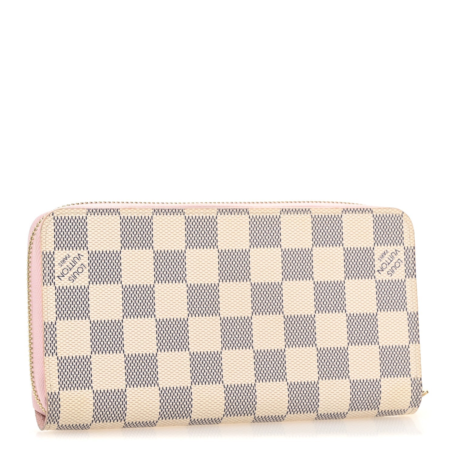 Damier Azur Zippy Wallet Rose Ballerine