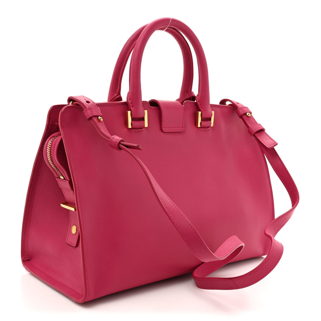 Calfskin Small Classic Y Cabas Fuchsia