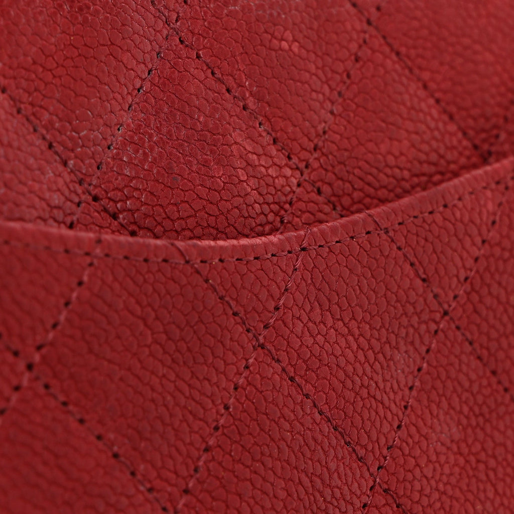 Washed Caviar Quilted 2.55 Reissue 225 Bijoux Chain Flap Red