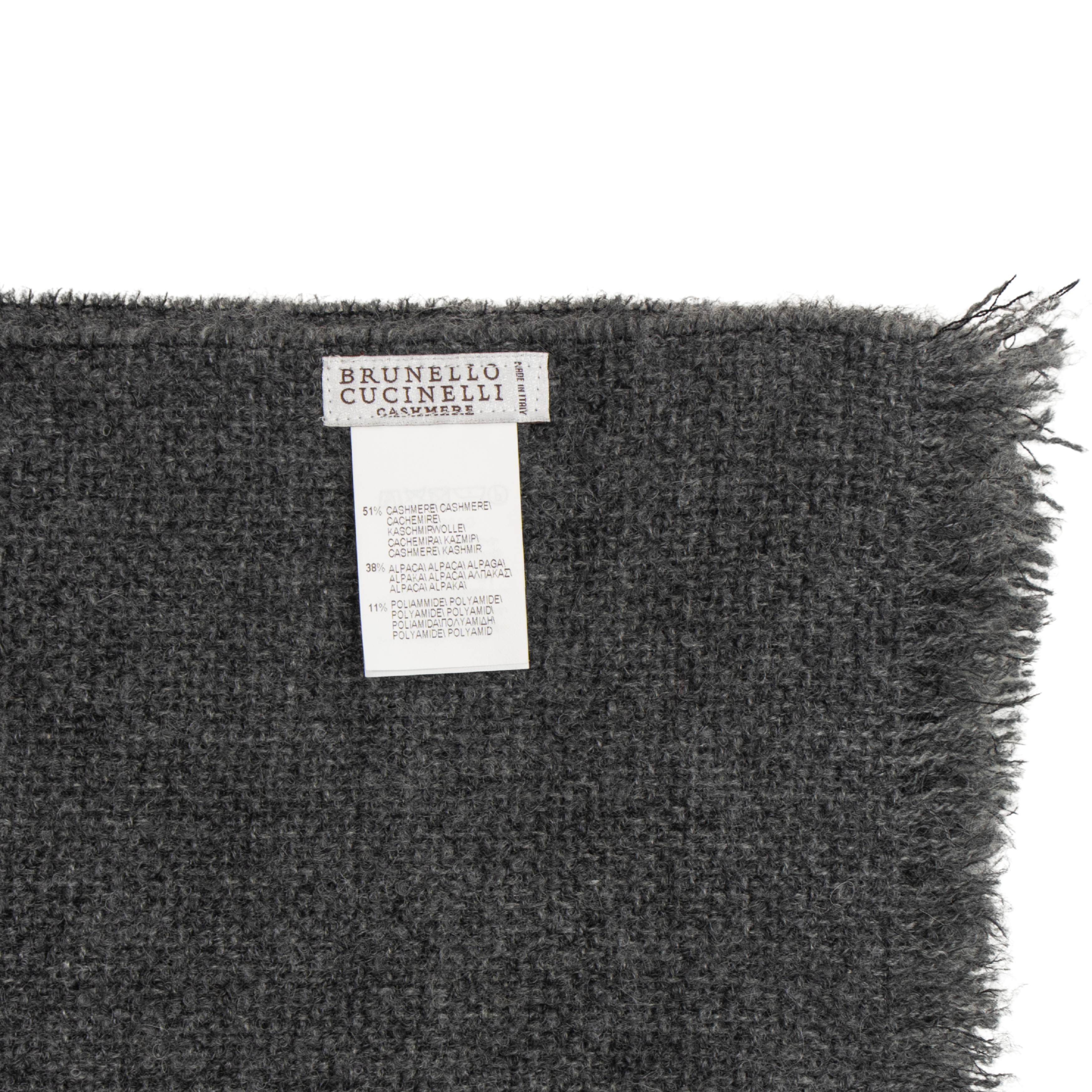 Brunello Cucinelli Houndstooth Plaid Scarf