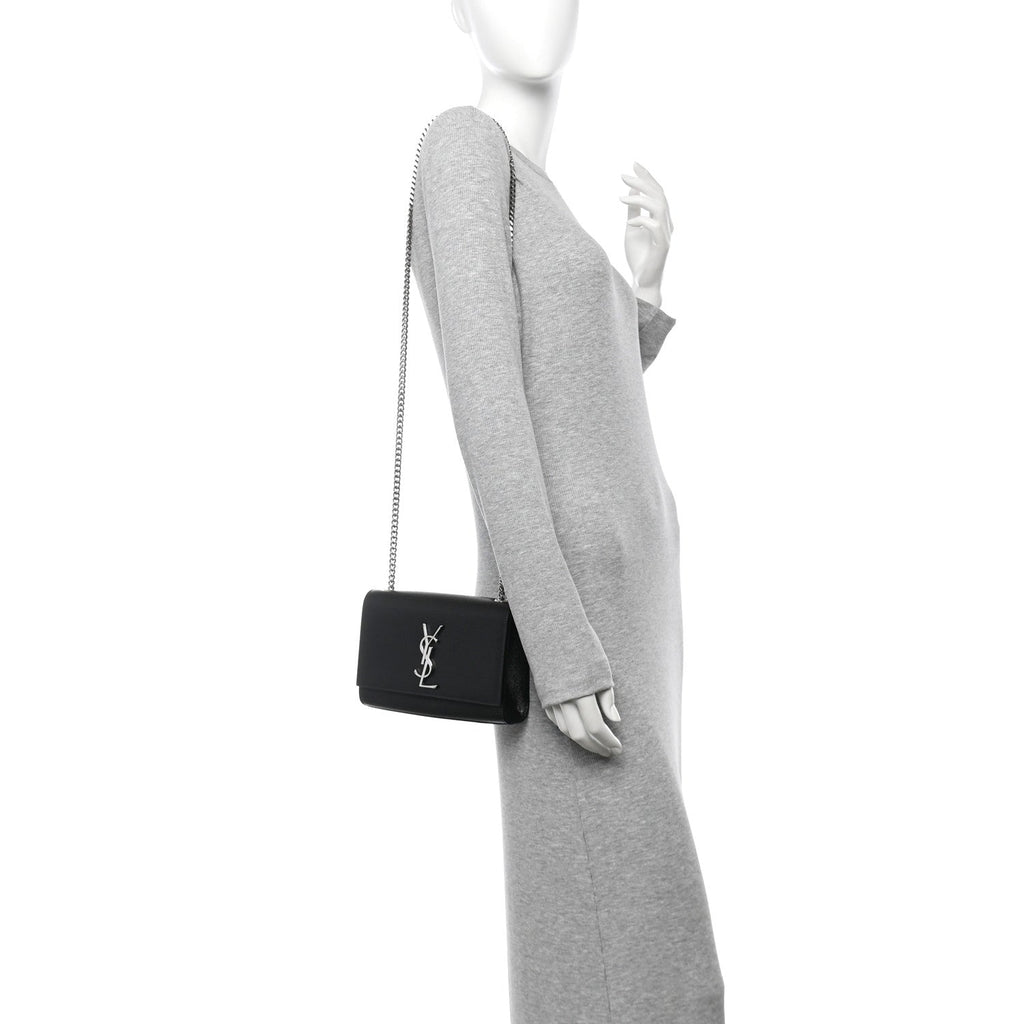 Grain De Poudre Small Monogram Kate Satchel Black
