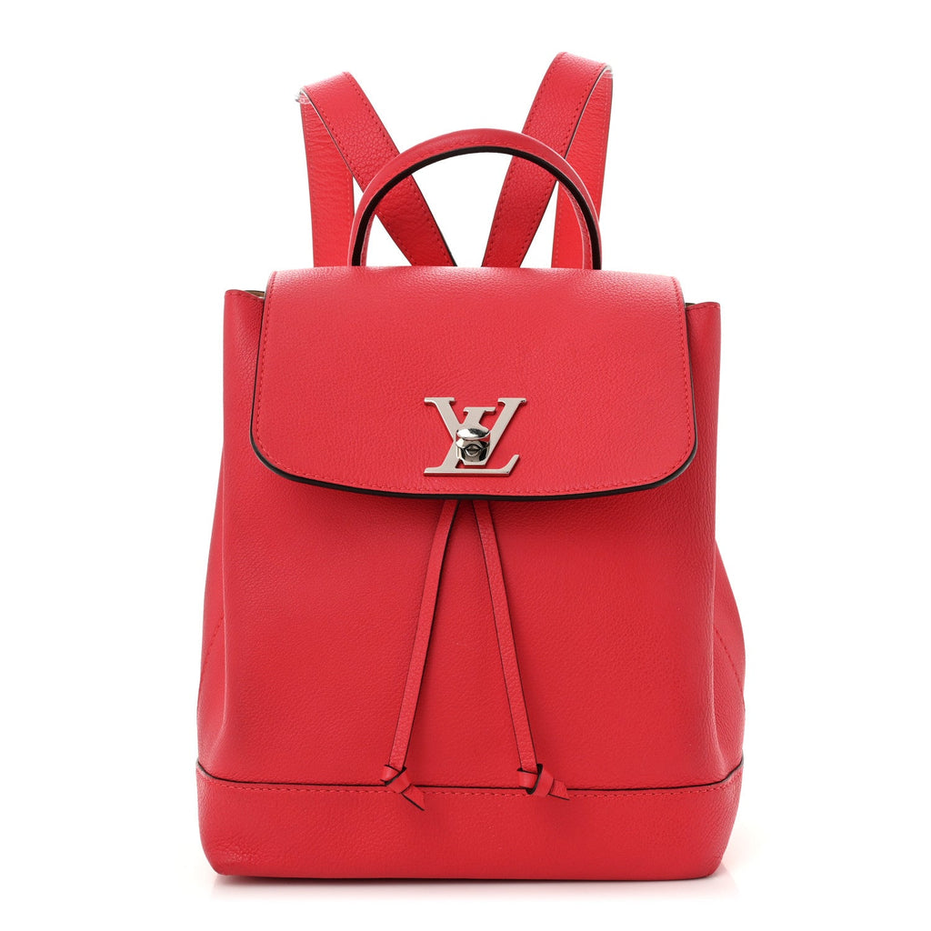 Soft Calfskin Lockme Backpack Poppy