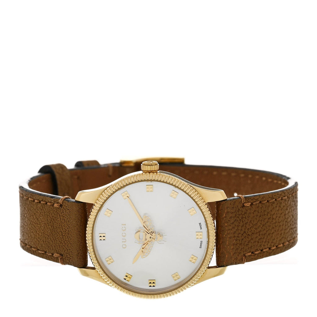 Stainless Steel Calfskin 29mm G-Timeless Bee Quartz Watch