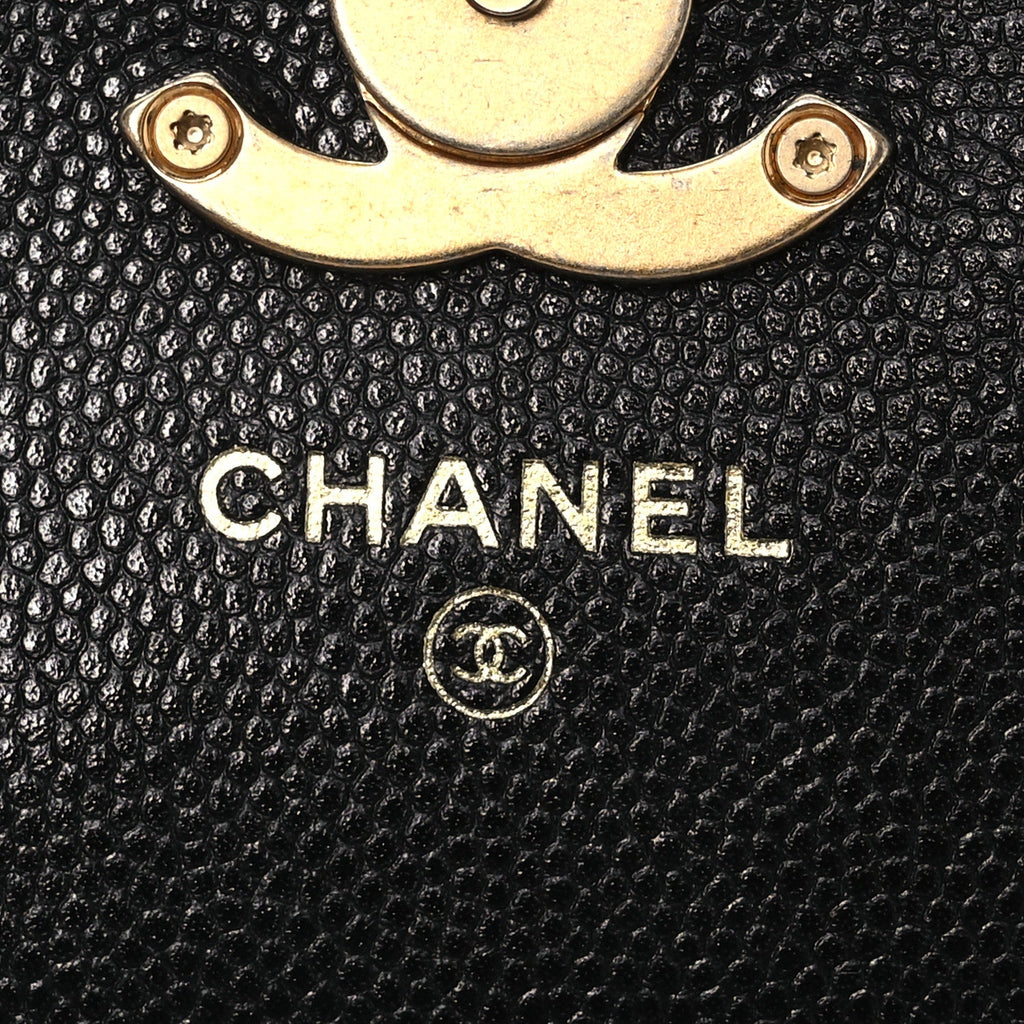 Caviar Quilted Mini Bracelet On Chain Wallet On Chain WOC Black