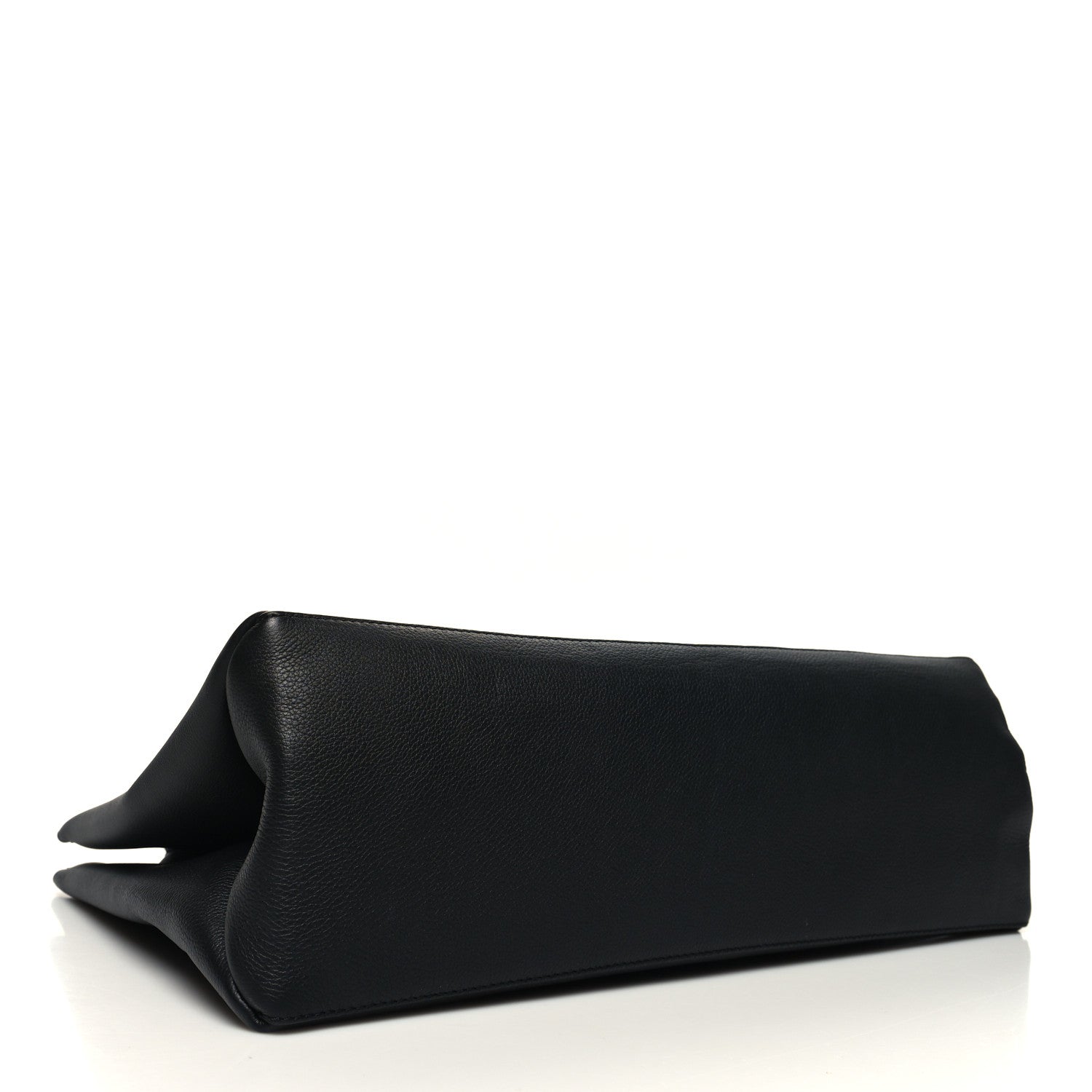 Grained Calfskin Lockme Shopper Black