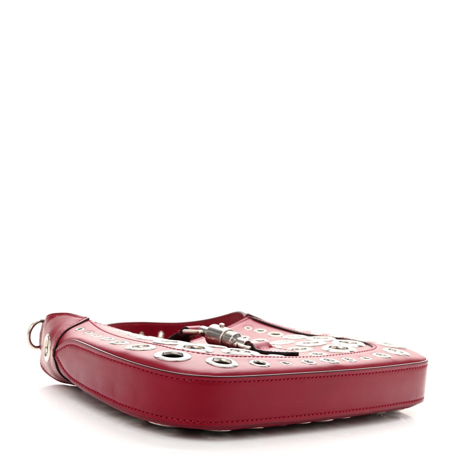 Calfskin Ha Ha Ha Jackie 1961 Eyelet Hobo Cherry Red