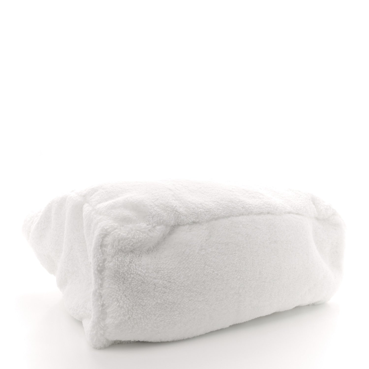 Terry Cloth Tote Bag White Black