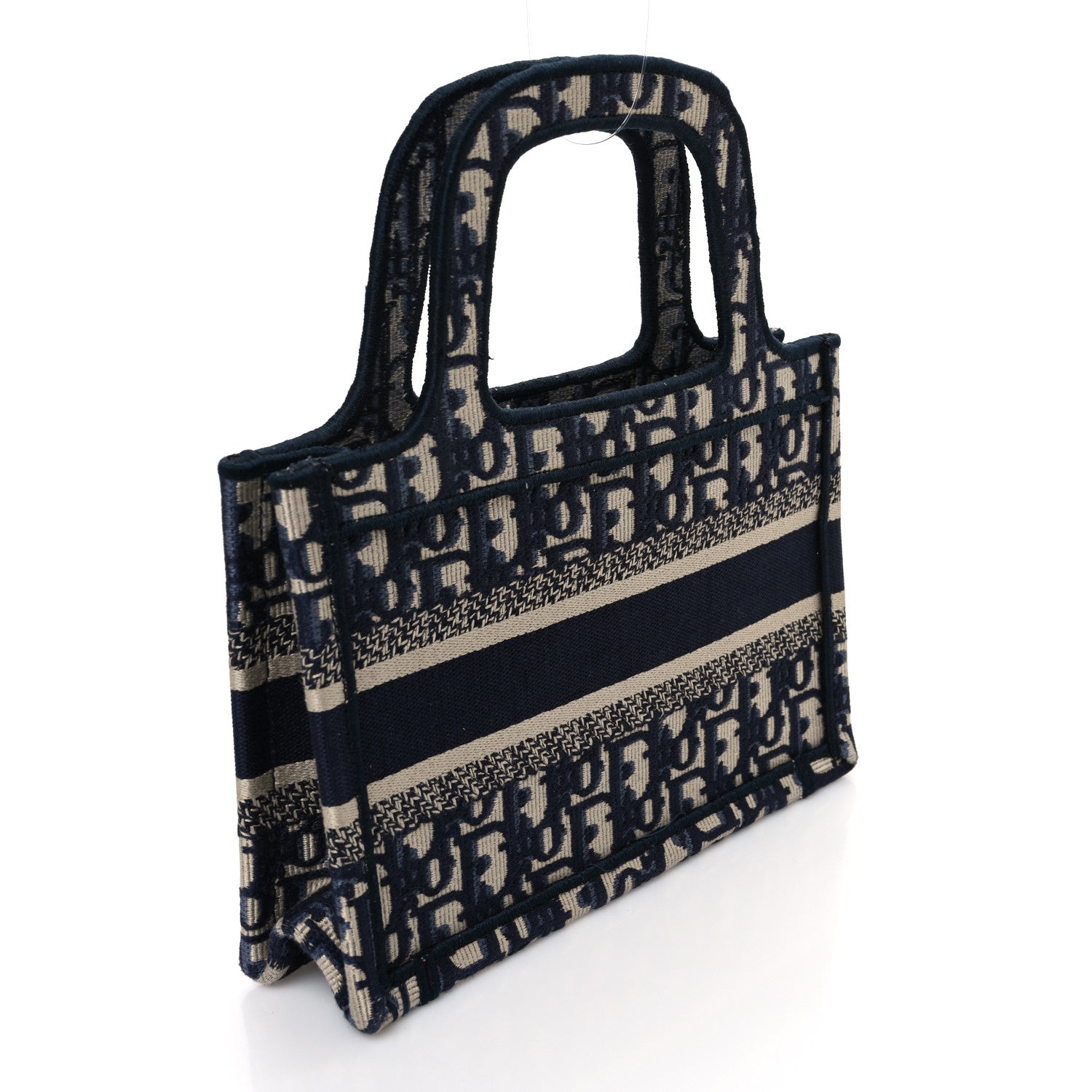 Oblique Mini Book Tote Blue Multicolor