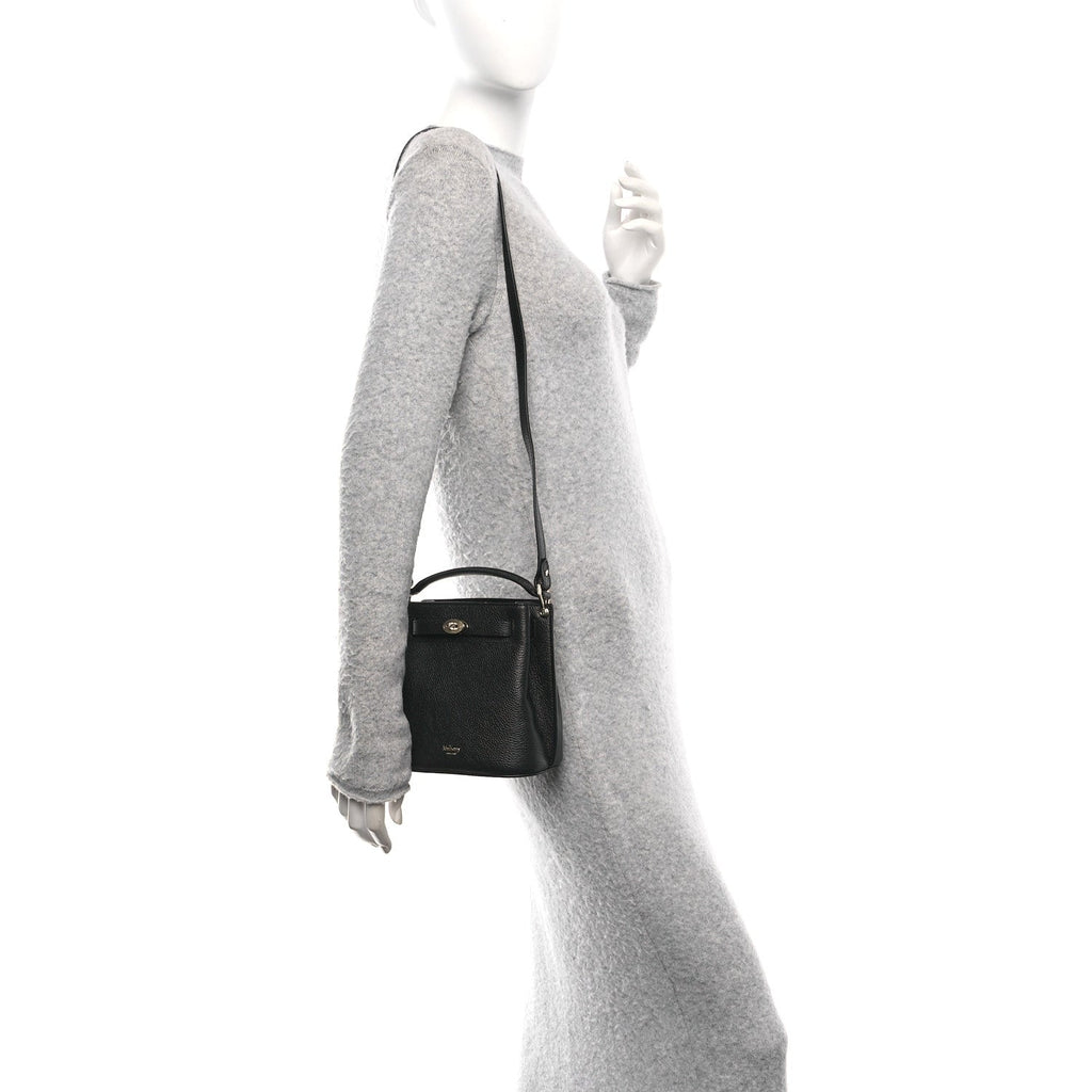 Small Classic Grain Mini Islington Bucket Bag Black