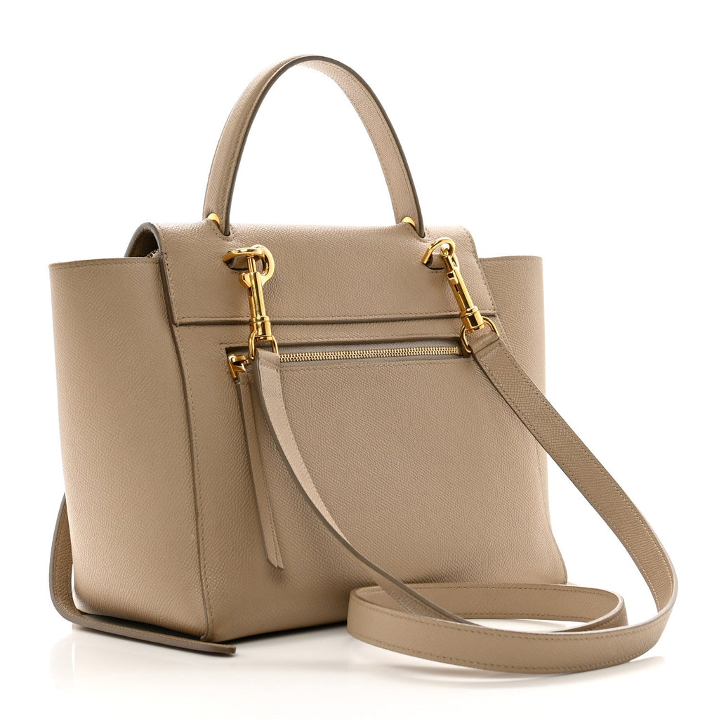 Grained Calfskin Micro Belt Bag Light Taupe
