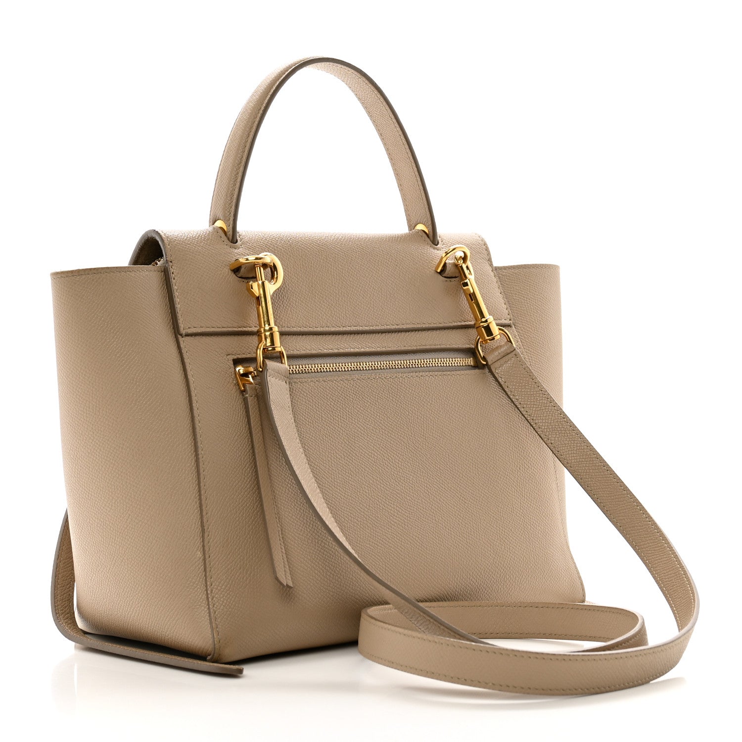Grained Calfskin Micro Belt Bag Light Taupe