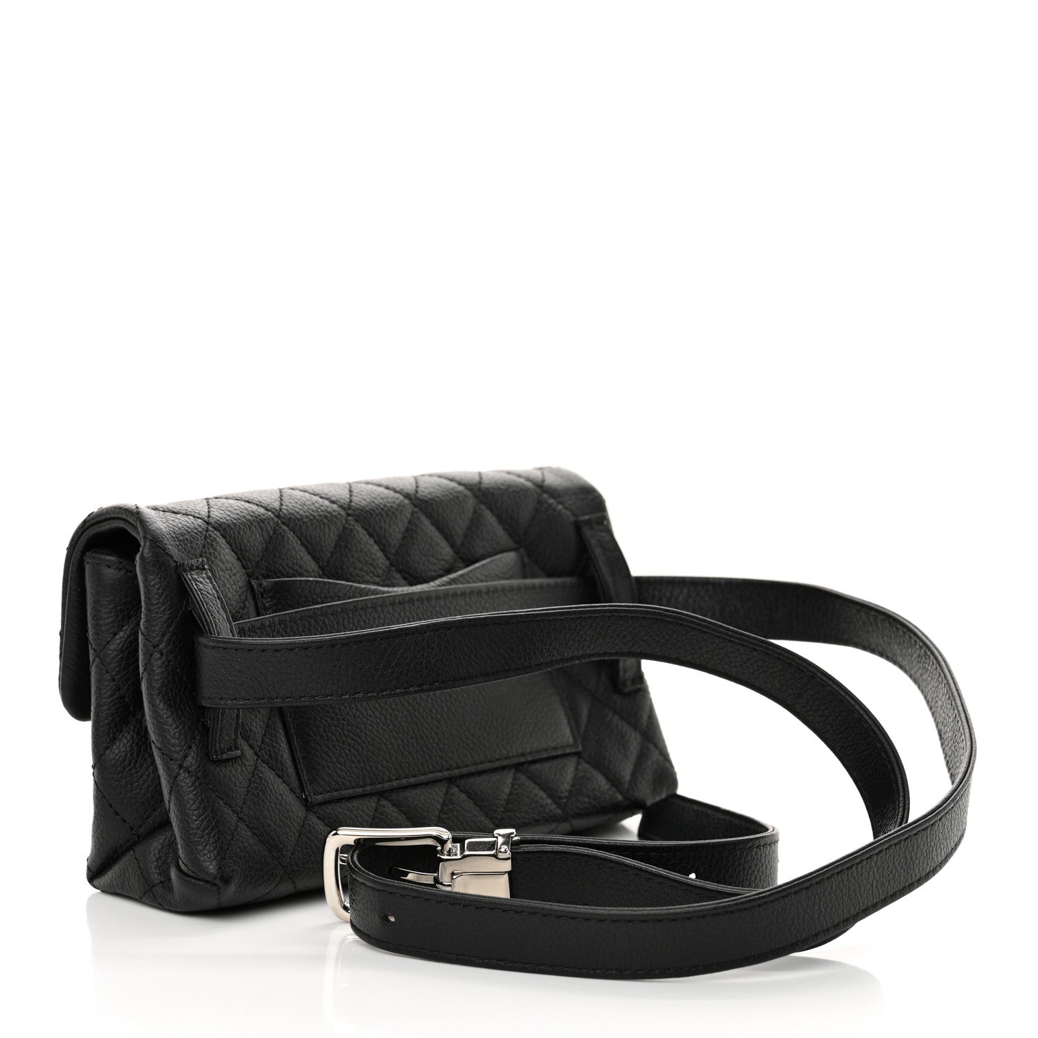 Grained Calfskin Quilted 2.55 Reissue Flap Belt Bag Clutch  Black