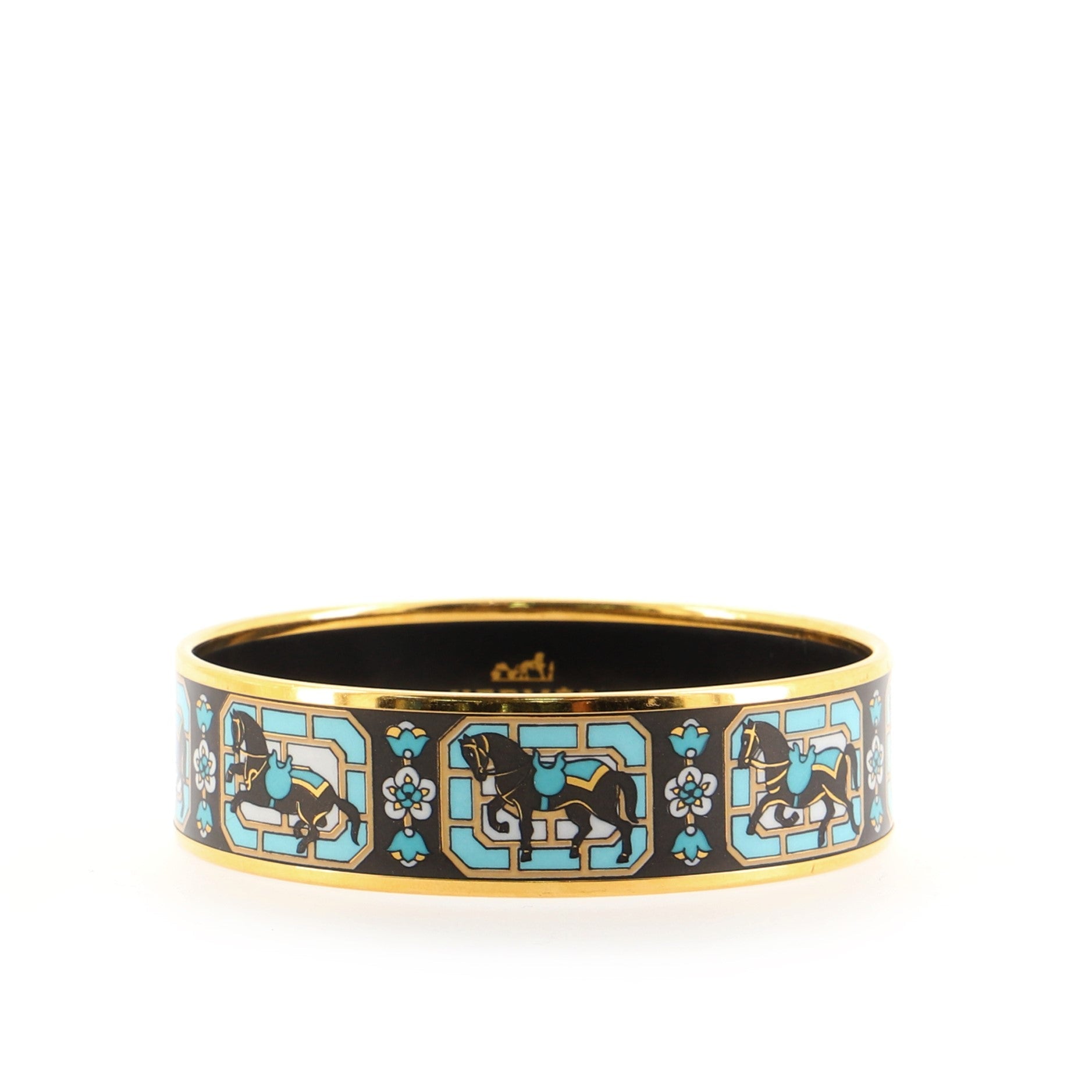 Bangle Bracelet Printed Enamel Wide