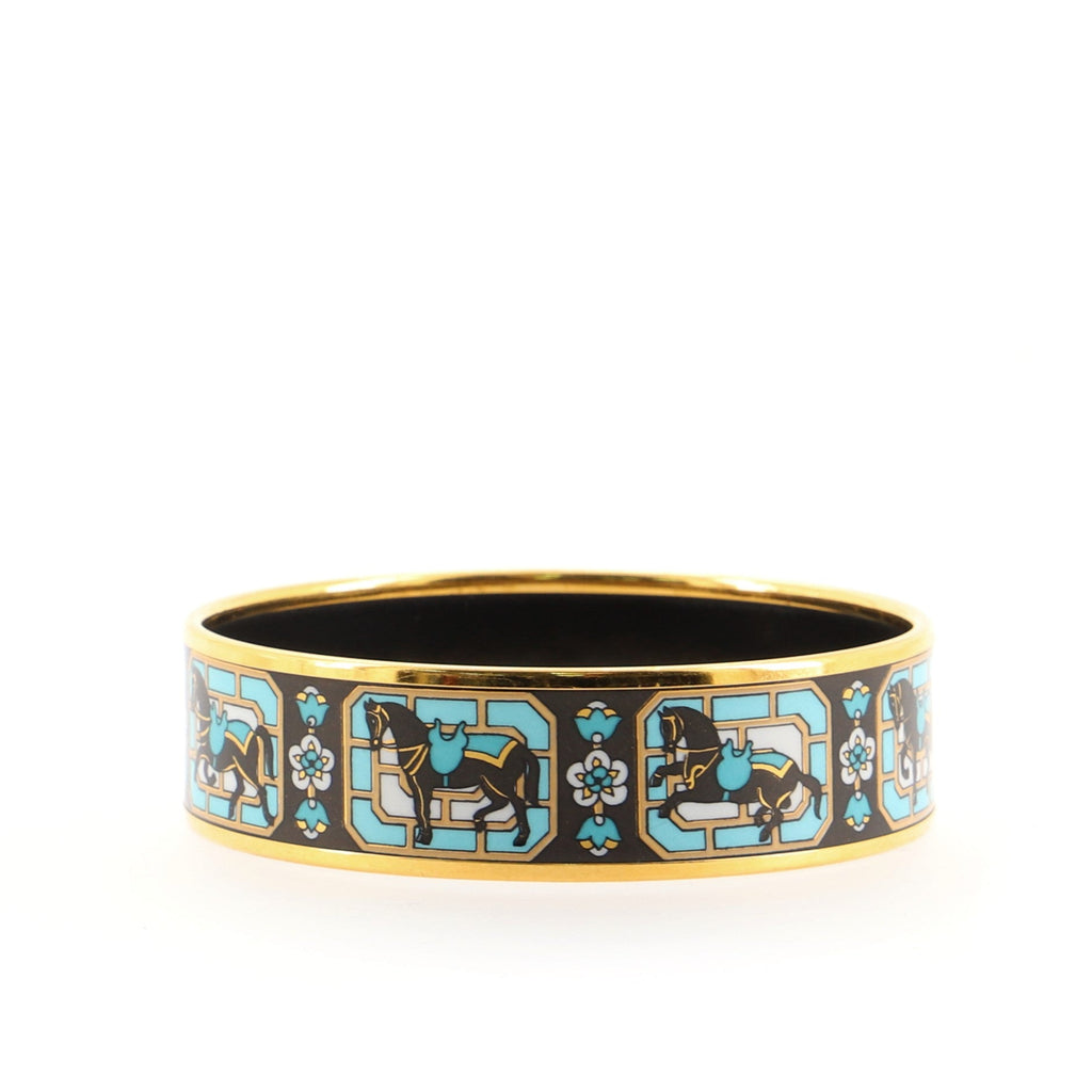 Bangle Bracelet Printed Enamel Wide