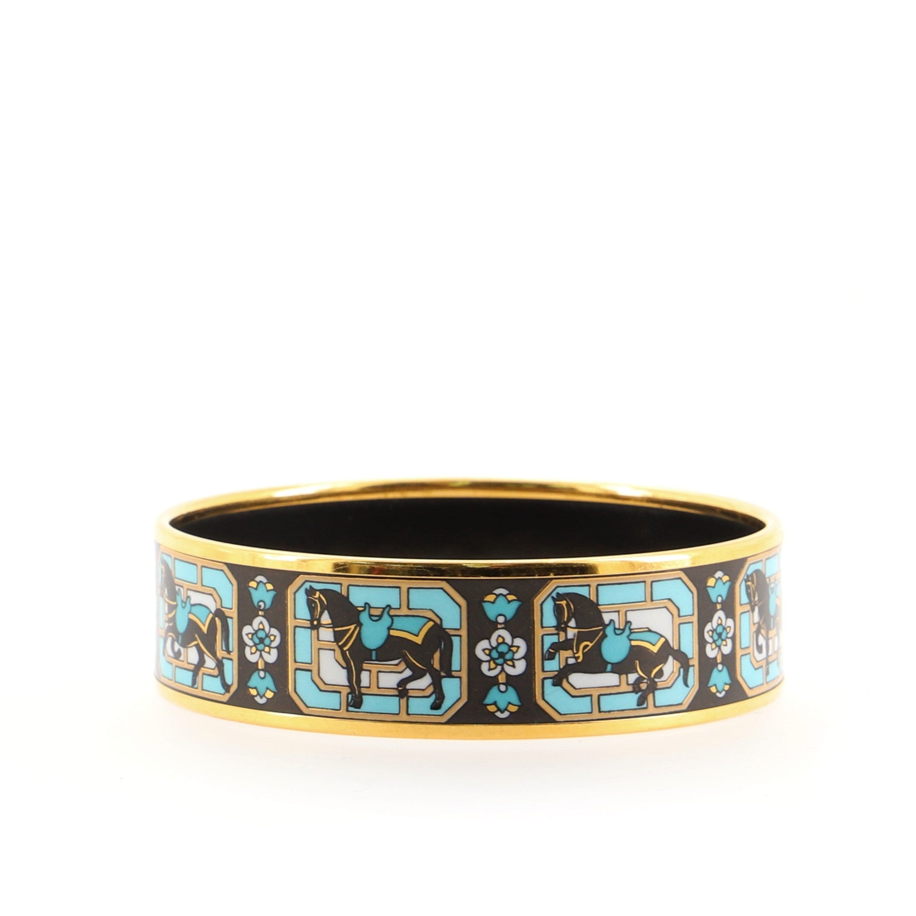 Bangle Bracelet Printed Enamel Wide
