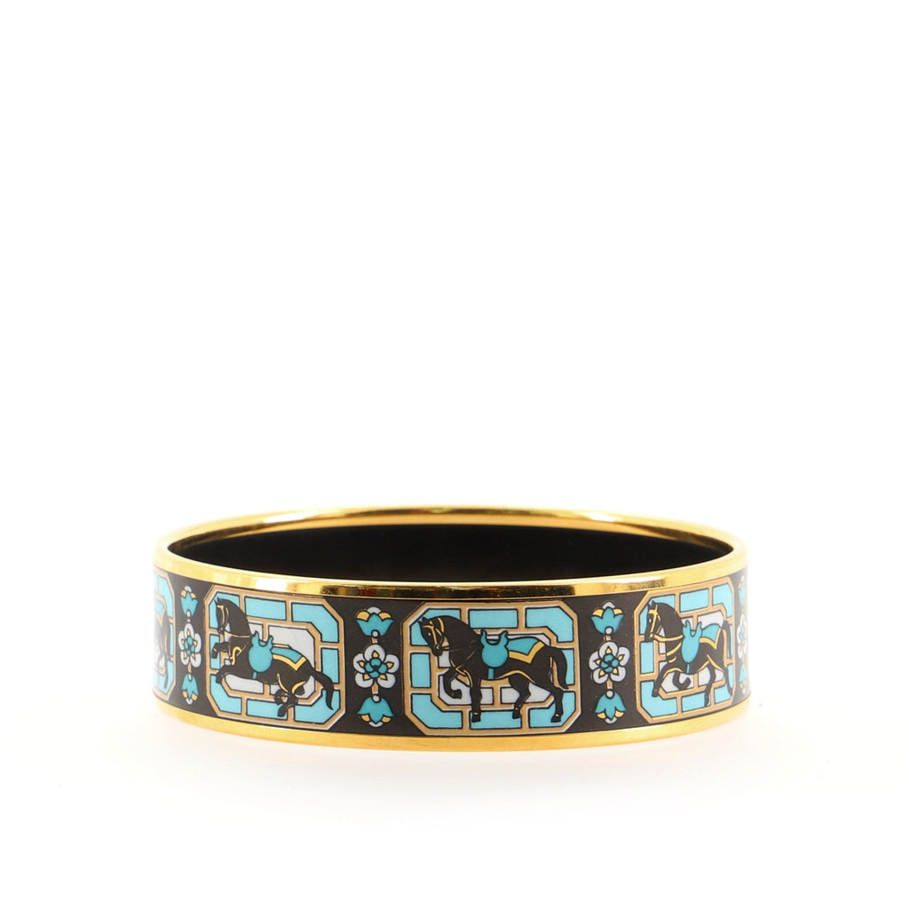 Bangle Bracelet Printed Enamel Wide