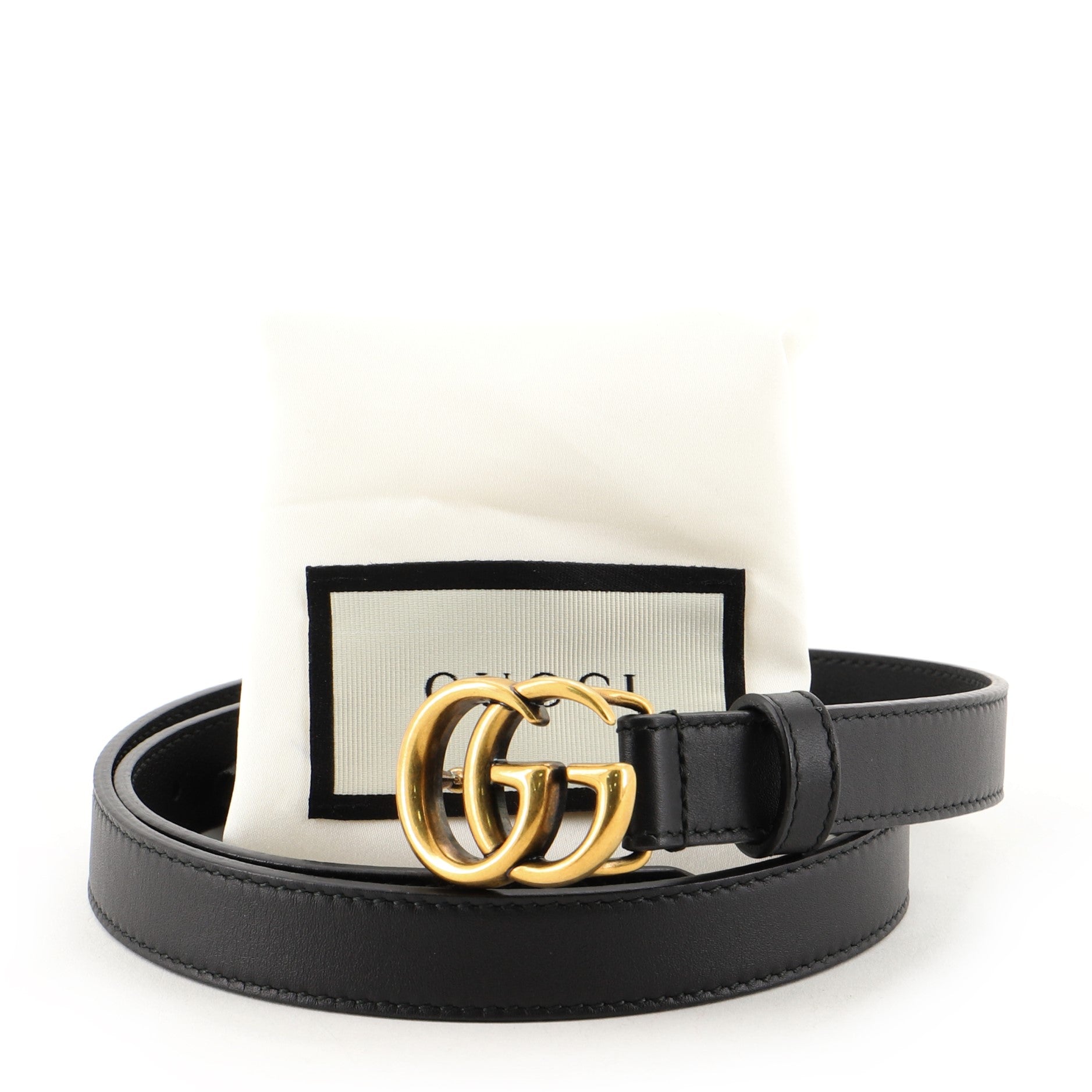 GG Marmont Belt Leather Thin 75