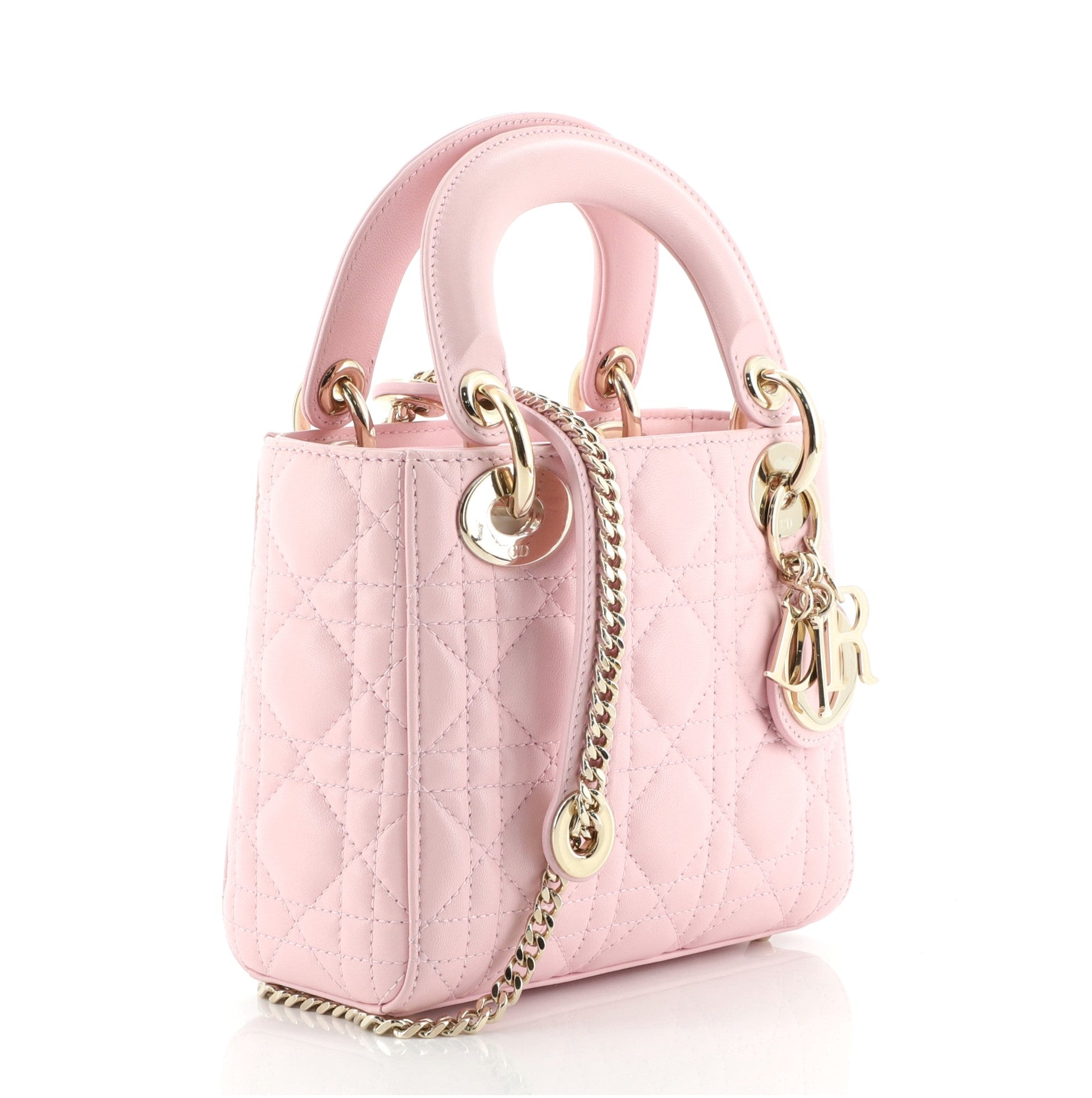 Lady Dior Chain Bag Cannage Quilt Lambskin Mini