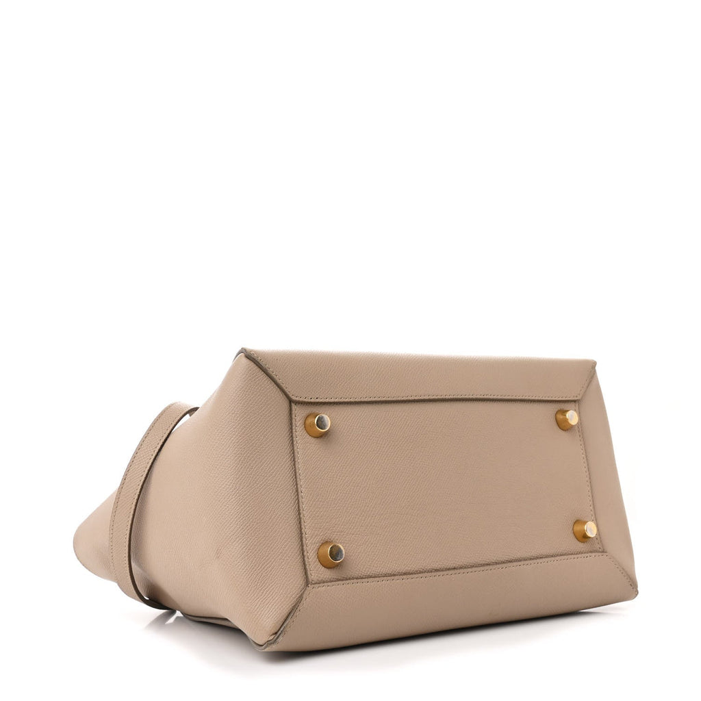 Grained Calfskin Mini Belt Bag Light Taupe