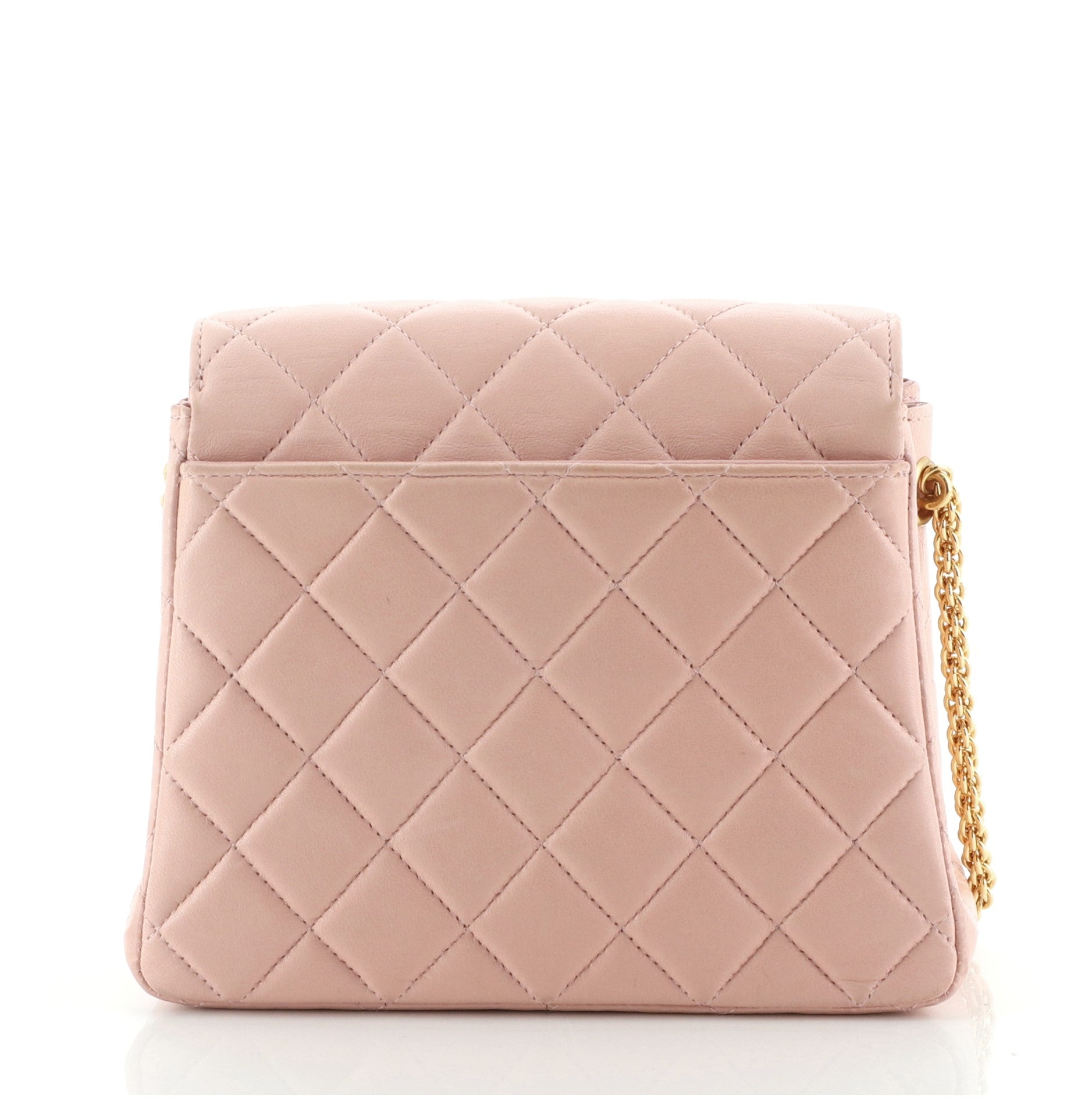 Vintage Envelope Flap Bag Quilted Lambskin Mini