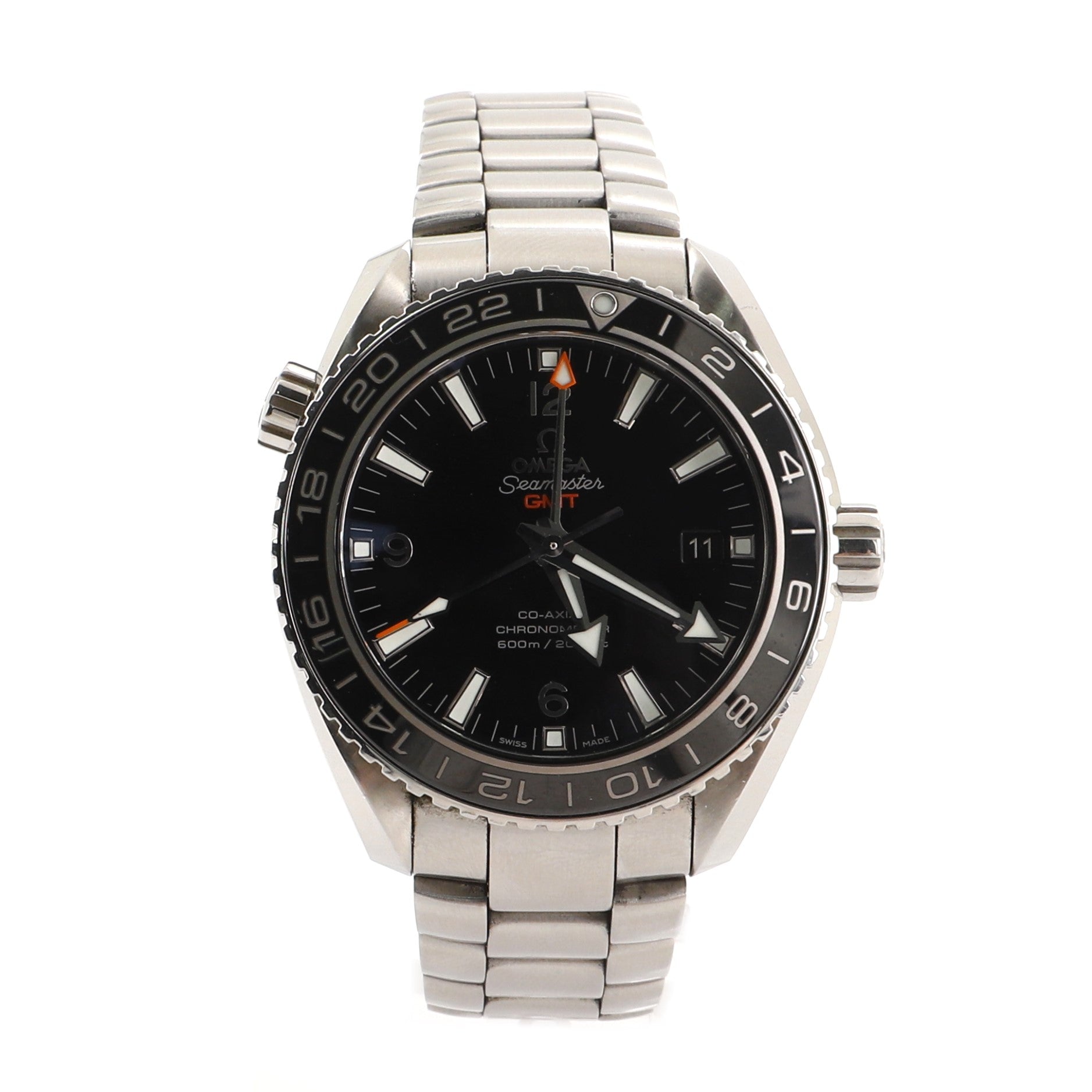 Seamaster Planet Ocean 600M Co-Axial Chronometer GMT Automatic Watch Stainless Steel 43