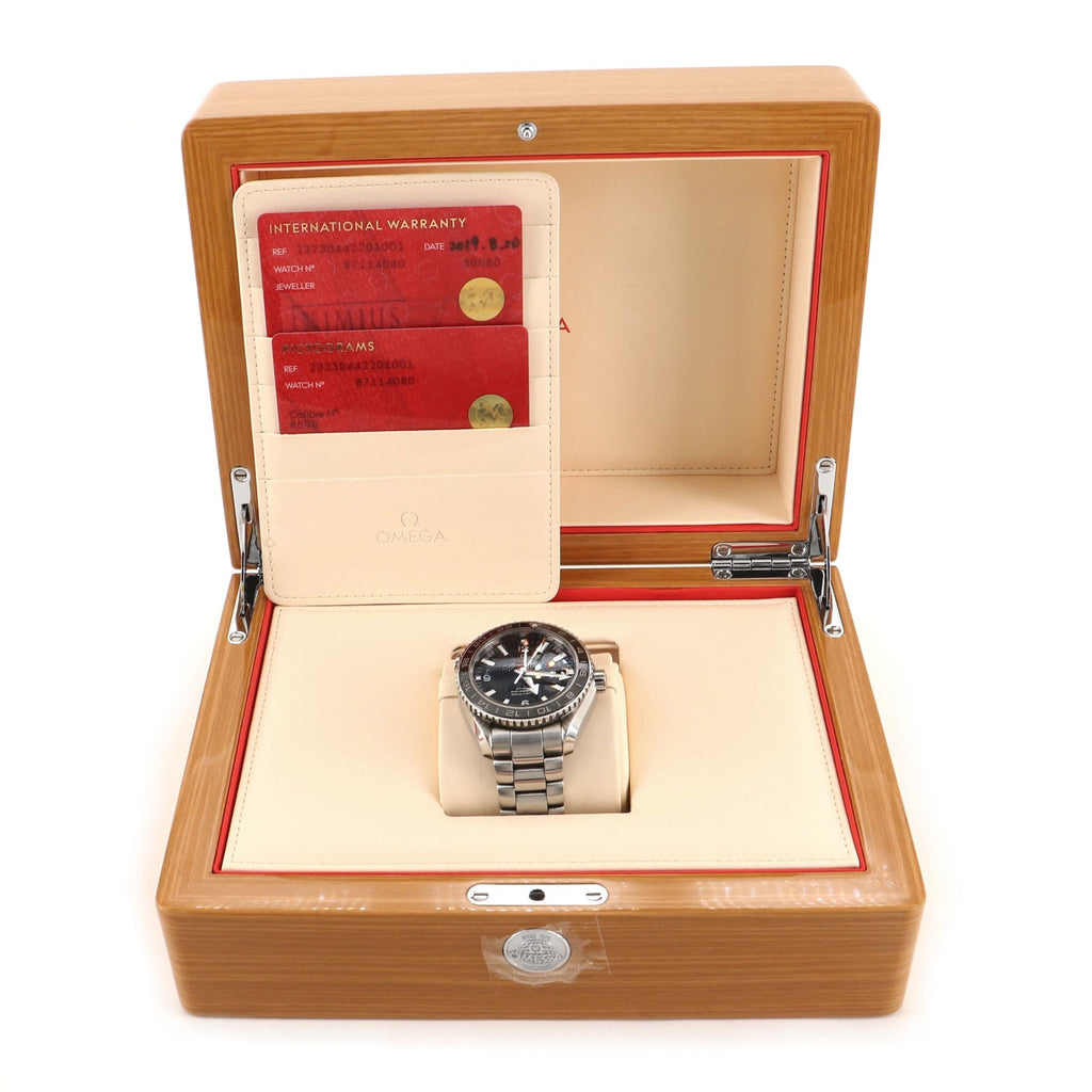 Seamaster Planet Ocean 600M Co-Axial Chronometer GMT Automatic Watch Stainless Steel 43